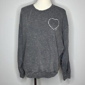 PINK - Grey "More Self Love" Graphic Crewneck